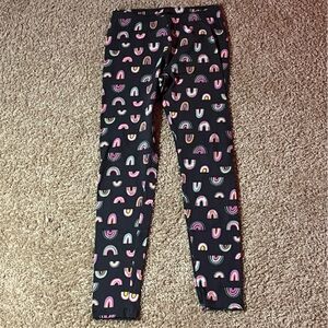 Rainbow print leggings.